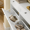 SoBuy FSR208-W Dulap de Pantofi Ultra-Slim Salvează Spațiu 19cm – Intrare Îngustă – 100x19x107 cm Alb