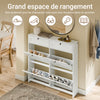 SoBuy FSR208-W Dulap de Pantofi Ultra-Slim Salvează Spațiu 19cm – Intrare Îngustă – 100x19x107 cm Alb