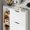 SoBuy FSR209-WN Dulap de Pantofi Ultra-Slim Salvează Spațiu 19cm – Intrare Îngustă – 90x19x129,5 cm Alb