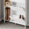 SoBuy FSR209-WN Dulap de Pantofi Ultra-Slim Salvează Spațiu 19cm – Intrare Îngustă – 90x19x129,5 cm Alb