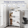 SoBuy FSR209-WN Dulap de Pantofi Ultra-Slim Salvează Spațiu 19cm – Intrare Îngustă – 90x19x129,5 cm Alb