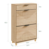 SoBuy FSR212-N Meuble à Chaussures Gain de Place – Entrée Étroite – 60x24x95 cm Naturel