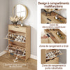 SoBuy FSR212-N Meuble à Chaussures Gain de Place – Entrée Étroite – 60x24x95 cm Naturel