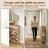 SoBuy FSR212-N Meuble à Chaussures Gain de Place – Entrée Étroite – 60x24x95 cm Naturel