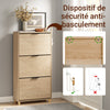 SoBuy FSR213-N Dulap de Pantofi Salvează Spațiu – Hol Îngust – 60x24x120 cm Natural