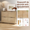 SoBuy FSR214-N Meuble à Chaussures Gain de Place – Entrée Étroite – 100x24x83 cm Naturel