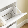 SoBuy FSR215-W Dulap de pantofi ultra-subțire, salveză spațiu, 18 cm – Intrare îngustă – 76x18x113 cm Alb