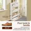 SoBuy FSR215-W Dulap de pantofi ultra-subțire, salveză spațiu, 18 cm – Intrare îngustă – 76x18x113 cm Alb