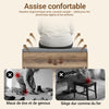 SoBuy FSR218-F Banc pentru pantofi cu pernă detașabilă și 1 ușă, subțire 24 cm, 6-8 perechi mărimea 47, sarcină 123 kg pentru intrare – 75x24x53 cm, lemn și gri