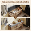SoBuy FSR218-F Banc pentru pantofi cu pernă detașabilă și 1 ușă, subțire 24 cm, 6-8 perechi mărimea 47, sarcină 123 kg pentru intrare – 75x24x53 cm, lemn și gri