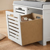SoBuy FSR23-K-W Banc pentru Pantofi cu Pernă Căptușită și 2 Compartimente de Depozitare pentru Hol – 71x34x43 cm, Alb