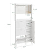 SoBuy FSR233-W Meuble à Chaussures Blanc avec Miroir – Armoire à Chaussures 10 Paires, Vestiaire d'Entrée 14 cm de Profondeur – 83×14×197 cm, Charge 66 kg