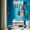 SoBuy FSR25-HG Banc de pantofi cu 2 etaje și pernă gri căptușită pentru intrare hol – 60x30x44 cm, Alb