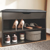 SoBuy FSR25-W Banc pentru Pantofi cu 2 Nivele și Pernă Căptușită pentru Hol Intrare – 60x30x44 cm, Alb