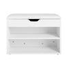 SoBuy Pantof pentru pantofi suport pentru pantofi alb cu scaun FSR25-W
