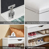 SoBuy FSR25-W Banc pentru Pantofi cu 2 Nivele și Pernă Căptușită pentru Hol Intrare – 60x30x44 cm, Alb