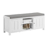 SoBuy FSR35-W Banc pentru Pantofi cu Pernă Căptușită și Spațiu de Depozitare pentru Cizme, Mobilier de Hol – 105x35x43 cm, Alb