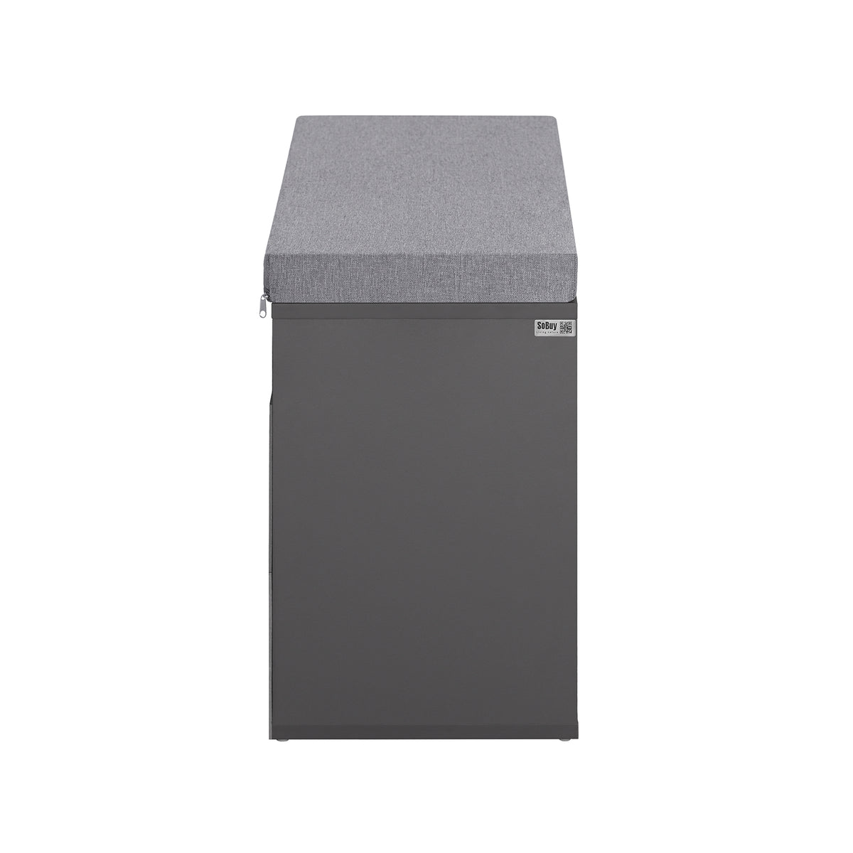 SoBuy FSR45-DG Banc pentru pantofi/cizme cu spațiu de depozitare, cu pernă tapițată, Mobilier de intrare confortabil, Dulap pentru pantofi