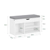 SoBuy FSR45-HG Banchetă pentru Pantofi cu Pernă Căptușită și Spațiu de Depozitare pentru Cizme, Mobilier de Hol – 80x30x46 cm, Gri