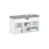 SoBuy FSR45-HG Banchetă pentru Pantofi cu Pernă Căptușită și Spațiu de Depozitare pentru Cizme, Mobilier de Hol – 80x30x46 cm, Gri
