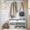 SoBuy FSR45-HG Banchetă pentru Pantofi cu Pernă Căptușită și Spațiu de Depozitare pentru Cizme, Mobilier de Hol – 80x30x46 cm, Gri
