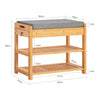 SoBuy FSR49-N Banc pentru Pantofi cu Raft și Sertare Laterale pentru Hol Intrare – 55x30x46 cm, Natur
