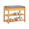 SoBuy FSR49-N Banc pentru Pantofi cu Raft și Sertare Laterale pentru Hol Intrare – 55x30x46 cm, Natur