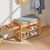 SoBuy FSR49-N Banc pentru Pantofi cu Raft și Sertare Laterale pentru Hol Intrare – 55x30x46 cm, Natur