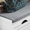 SoBuy Shoe bench 97x30x47cm - White with Gray Cushion FSR62-II-W