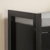 SoBuy FSR63-II-SCH Banc à Chaussures avec Coussin Rembourré et 2 Portes, Meuble d'Entrée – 91x30x50 cm, Noir