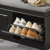SoBuy Suport de pantofi de economisire subțire, suport de economisire a spațiului reglabil, L104*P24*A52 cm, negru, FSR64-SHCH