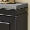 SoBuy FSR64-SCH Banc pentru pantofi cu 2 compartimente rabatabile și pernă căptușită, Cutie de depozitare pentru intrare – 104x24x51 cm, Negru