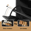 SoBuy FSR64-SCH Banc pentru pantofi cu 2 compartimente rabatabile și pernă căptușită, Cutie de depozitare pentru intrare – 104x24x51 cm, Negru