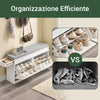 SoBuy FSR64-WG Scandier care economisește subțire de la containerul de bancă de intrare cu pernă, cizme de piept reglabile pentru cameră, coridor, 104x24x51cm, efect de lemn în vârstă albă