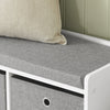 SoBuy FSR65-DG Banc pentru Pantofi cu Pernă Căptușită și Spațiu de Depozitare pentru Intrare Hol – 102x32x45 cm, Gri Închis