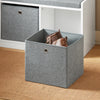 SoBuy FSR65-K-DG Banc pentru Pantofi cu Pernă Căptușită și 2 Coșuri de Depozitare pentru Intrare – 68x32x45 cm, Gri Închis