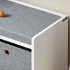 SoBuy FSR65-K-DG Banc pentru Pantofi cu Pernă Căptușită și 2 Coșuri de Depozitare pentru Intrare – 68x32x45 cm, Gri Închis