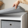 SoBuy FSR65-K-DG Banc pentru Pantofi cu Pernă Căptușită și 2 Coșuri de Depozitare pentru Intrare – 68x32x45 cm, Gri Închis