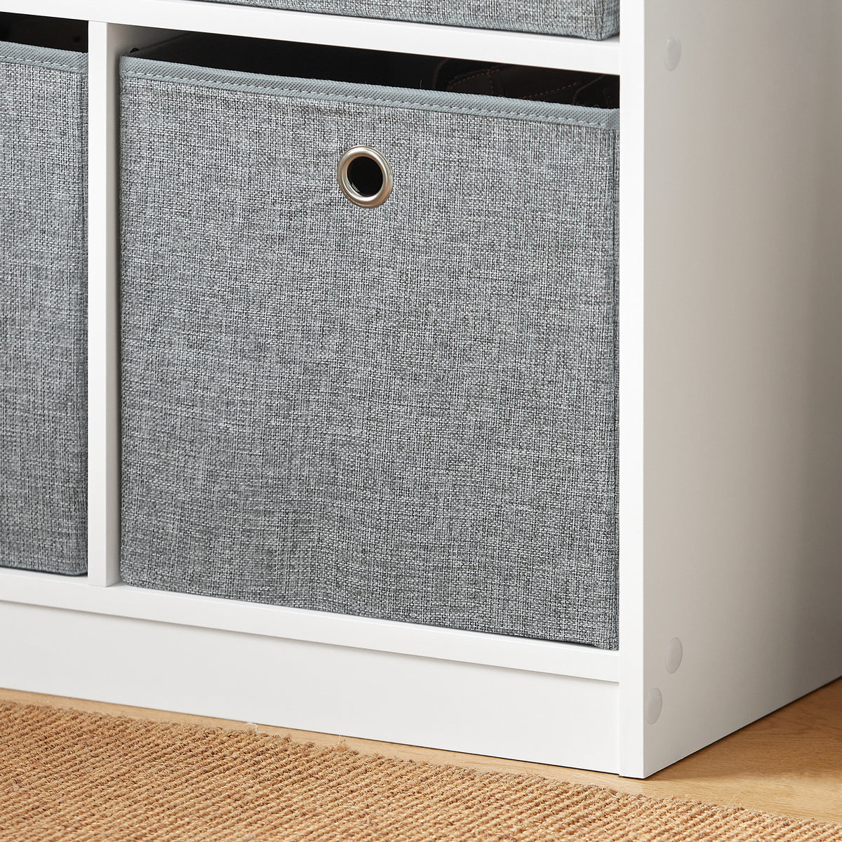 SoBuy FSR65-K-DG Banc pentru Pantofi cu Pernă Căptușită și 2 Coșuri de Depozitare pentru Intrare – 68x32x45 cm, Gri Închis