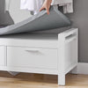 SoBuy Recipient cu piept alb Scaun Bench Bench cu pernă 2 sertare cu ghiduri albe L100*P40*A40CM FSR74-W