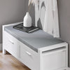 SoBuy FSR74-W Banc de Pantofi cu Pernă Căptușită și Spațiu de Depozitare pentru Intrare Hol – 100x40x40 cm, Alb