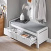 SoBuy FSR74-W Banc de Pantofi cu Pernă Căptușită și Spațiu de Depozitare pentru Intrare Hol – 100x40x40 cm, Alb