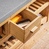 SoBuy FSR75-N Banc pentru Pantofi cu Sertar și Șezut, Dulap de Depozitare pentru Intrare Hol – 91x34x45 cm, Natural