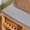 SoBuy FSR75-N Banc pentru Pantofi cu Sertar și Șezut, Dulap de Depozitare pentru Intrare Hol – 91x34x45 cm, Natural