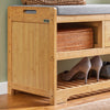 SoBuy FSR75-N Banc pentru Pantofi cu Sertar și Șezut, Dulap de Depozitare pentru Intrare Hol – 91x34x45 cm, Natural