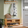 SoBuy FSR75-N Banc pentru Pantofi cu Sertar și Șezut, Dulap de Depozitare pentru Intrare Hol – 91x34x45 cm, Natural
