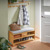 SoBuy FSR75-N Banc pentru Pantofi cu Sertar și Șezut, Dulap de Depozitare pentru Intrare Hol – 91x34x45 cm, Natural
