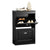 SoBuy FSR78-SCH Dulap pantofi cu 2 compartimente, Organizator încălțăminte pentru 8 perechi în hol/intrare – 54x24x83 cm, Negru