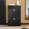 SoBuy FSR78-SCH Dulap pantofi cu 2 compartimente, Organizator încălțăminte pentru 8 perechi în hol/intrare – 54x24x83 cm, Negru