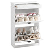 SoBuy FSR78-WG Dulap pentru Pantofi, Salvare Spațiu, Hol Îngust, 54x24x82 cm, Efect Lemn Alb